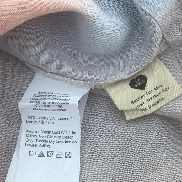 Madewell Linen Beachside Shirt in Ombré Stripe. XS - Picture 7 of 7